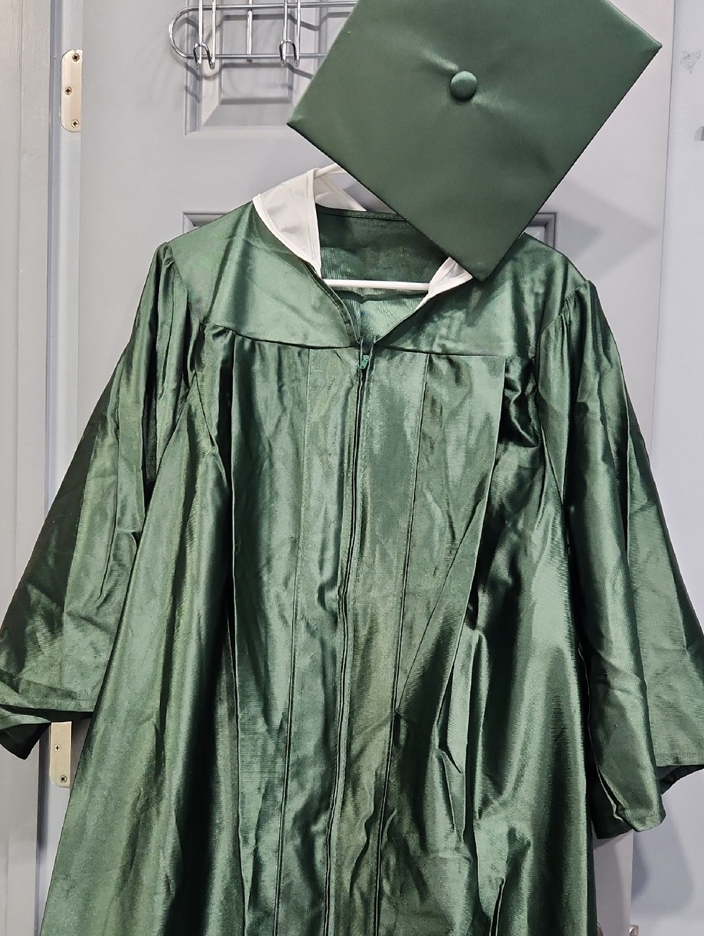 Adult Dark Green Graduation Cap & Gown